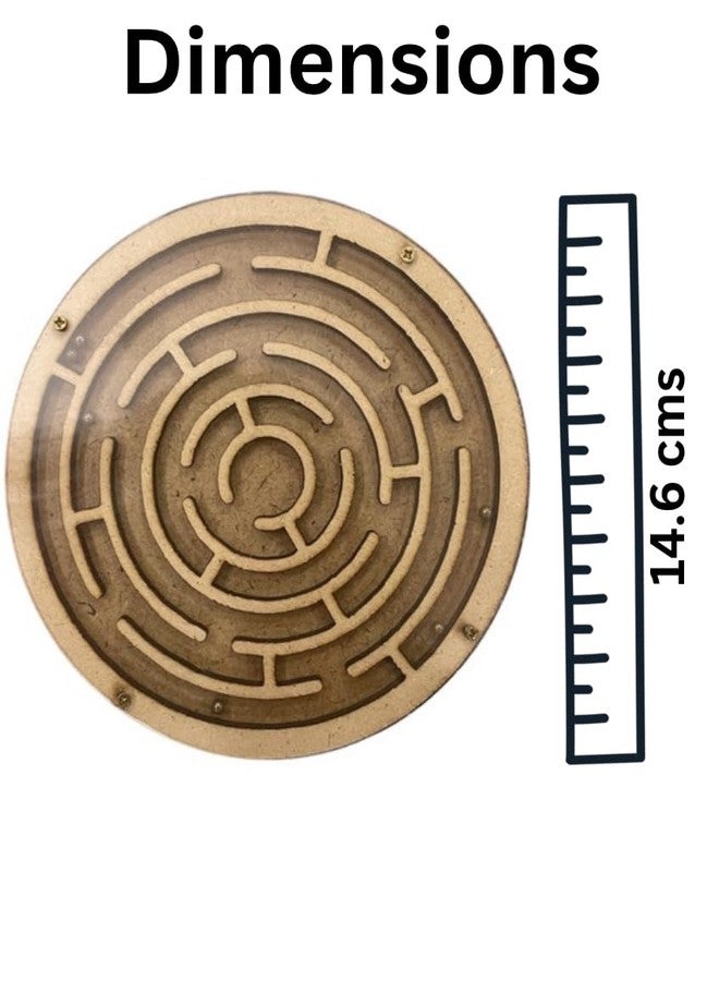 *MUKESH* Mukesh 6'' inches Wooden Labyrinth Maze Puzzle Toy| Perfect Indoor Board Game in a Maze Puzzle Toys- Mind Games, Brain Teaser for Growing Child & Young Adults | Premium Gift | 5+ yrs (BIS Approved) - Image 5